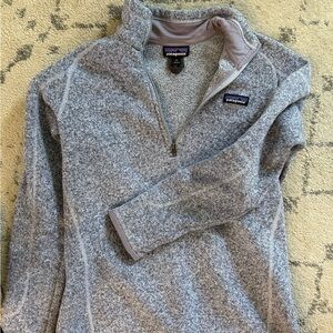 Patagonia Women’s 1/4 Zip-Up Sweater in Purple Gray